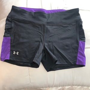 Black/Purple Under Armour shorts. Med.